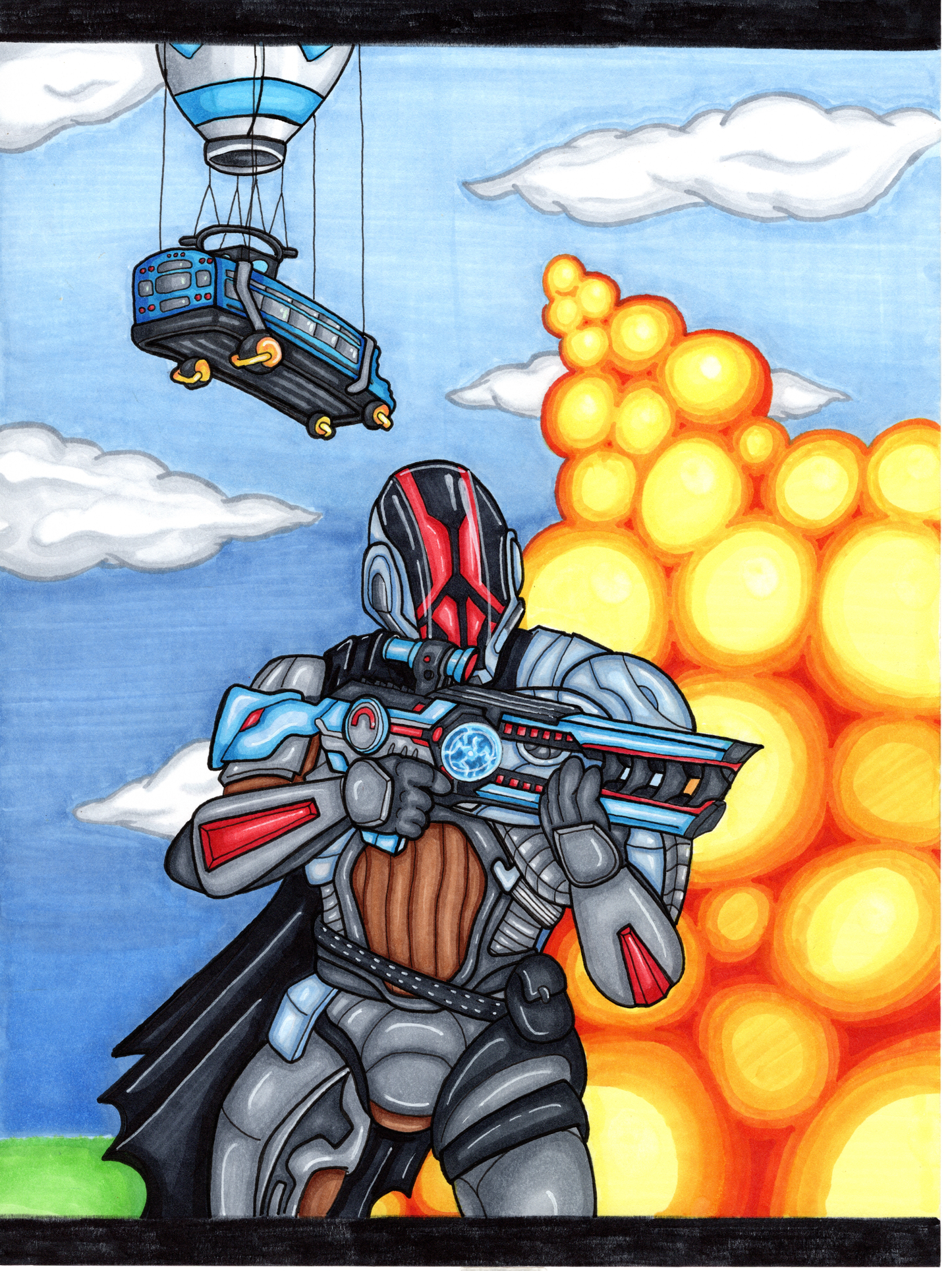 Fortnite Art Print – Premium Hand-Cut Edition (9"x12")