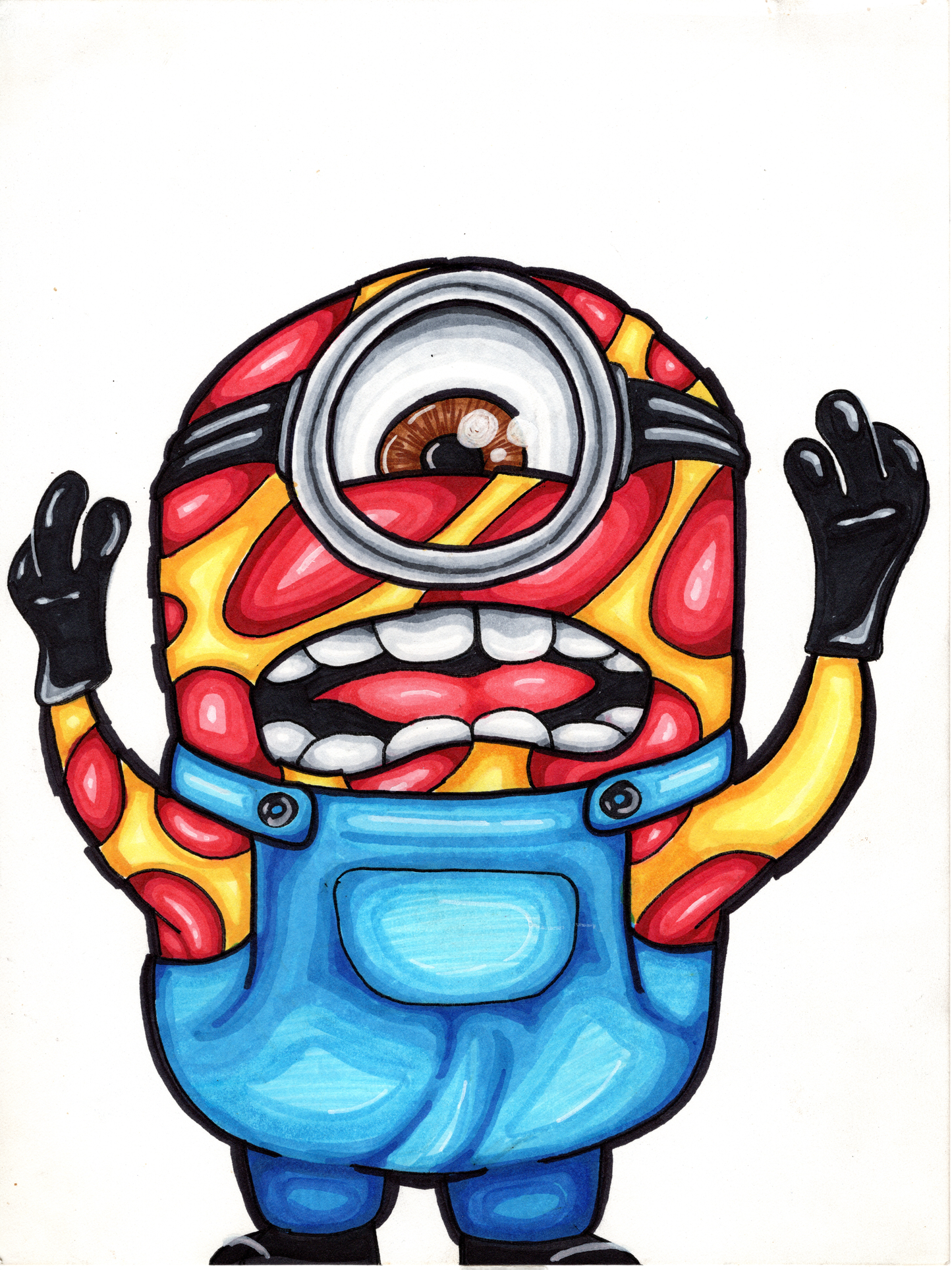 Ripped Minion Original Artwork – 9"x12"