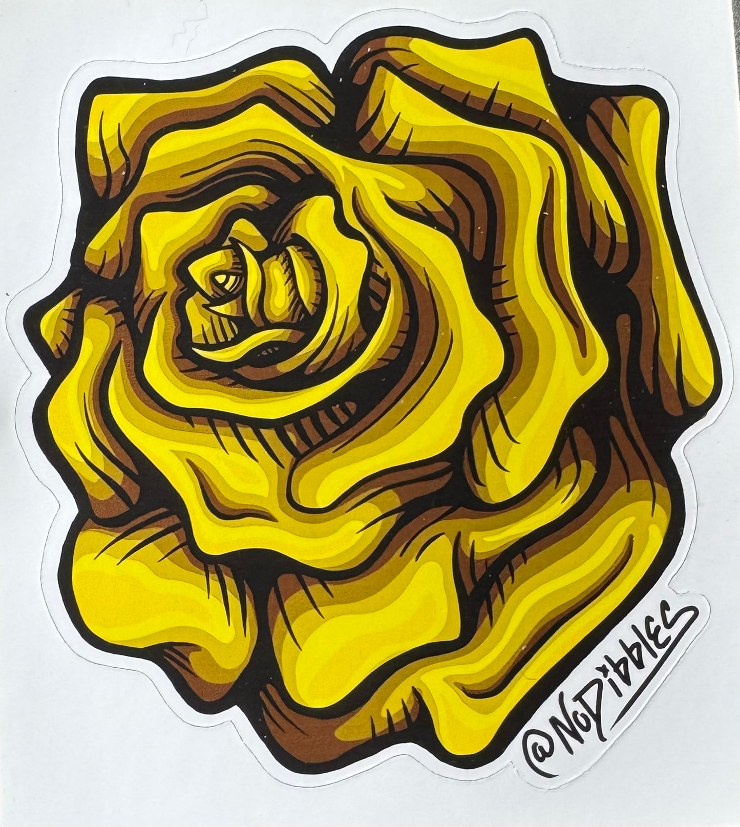 Yellow Rose - Art Stickers