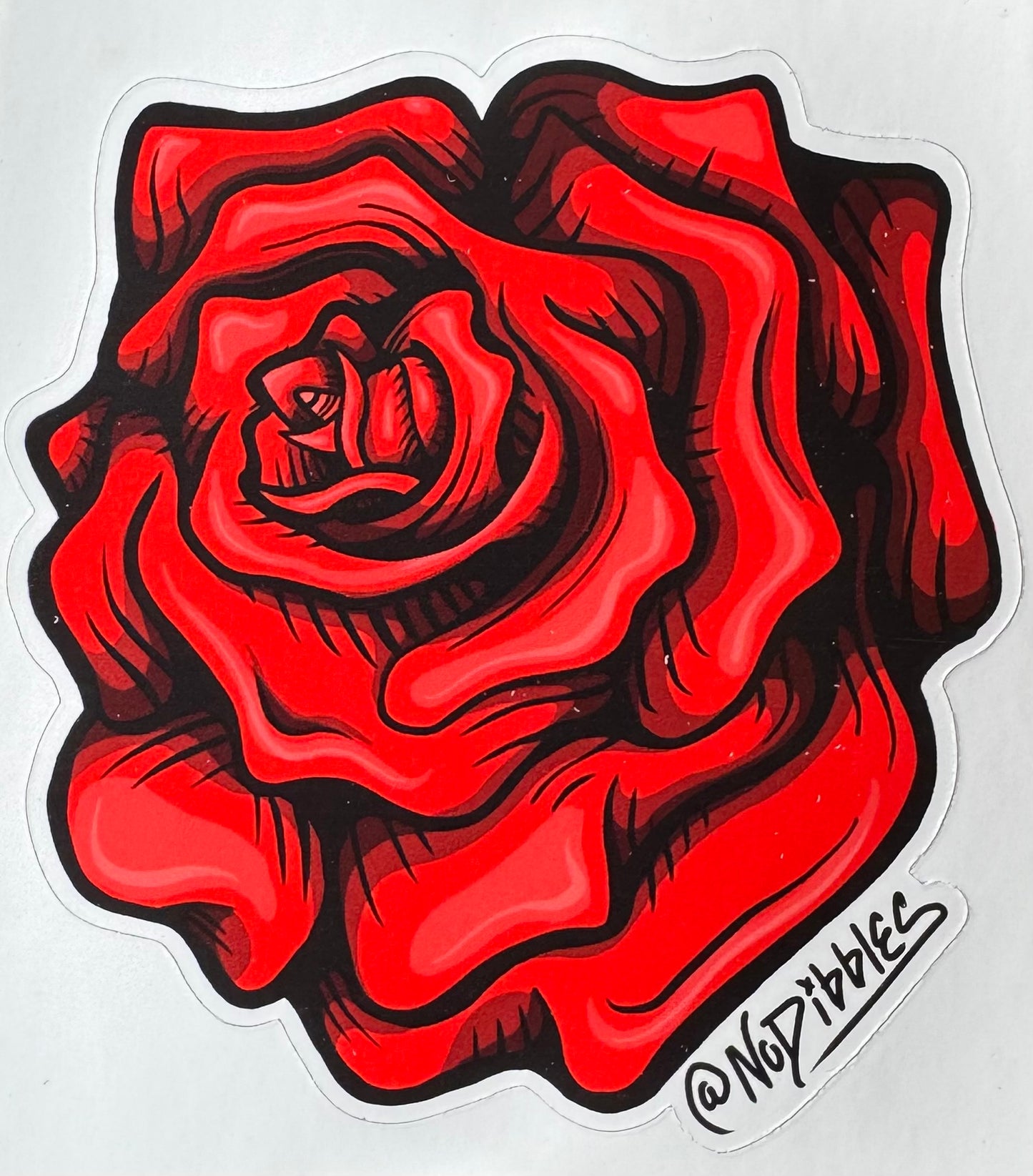 Red Rose - Art Stickers