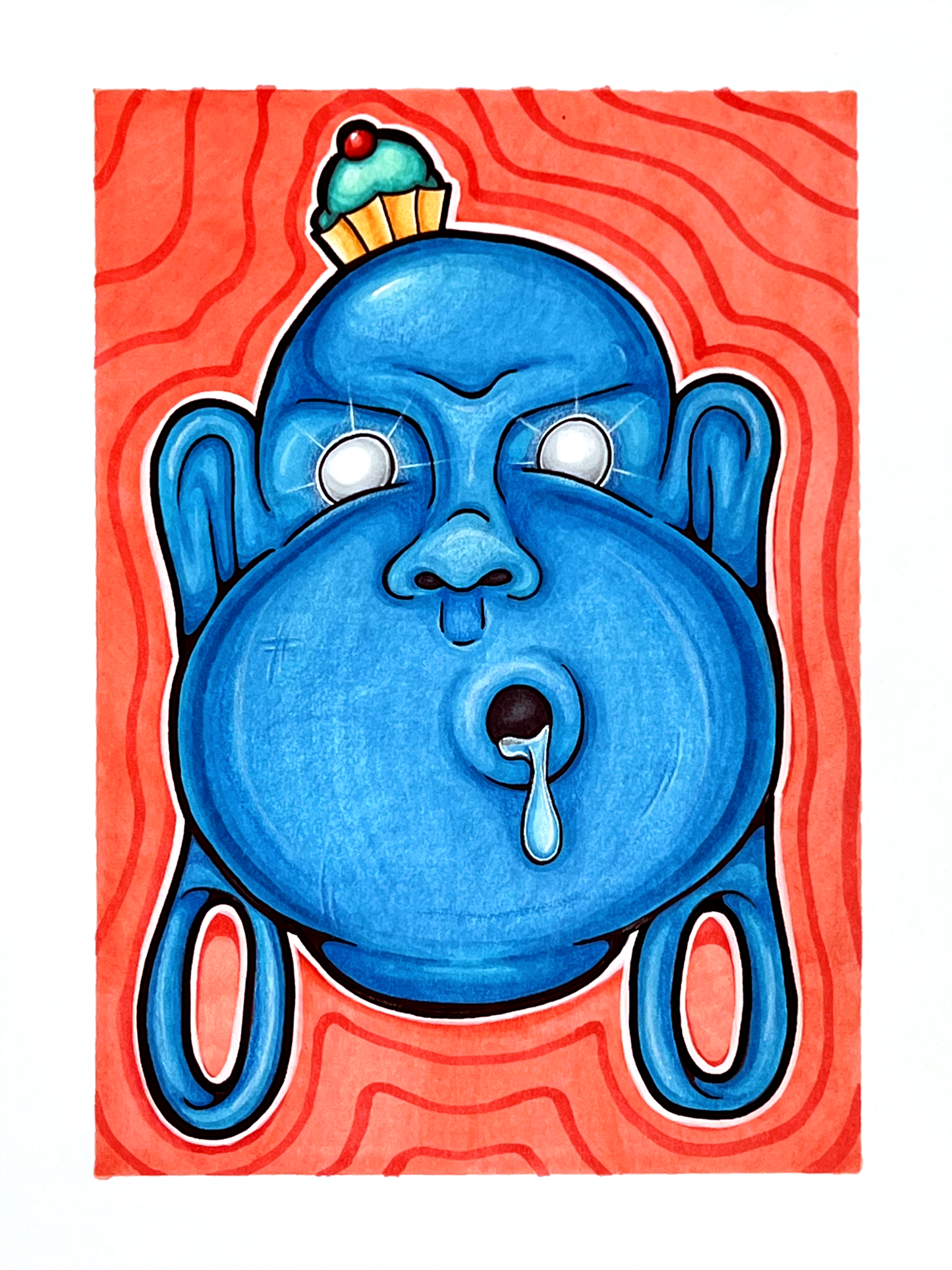 Cupcake King Original Artwork – 9"x12"