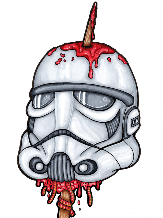 Storm Trooper Art Print – Premium Hand-Cut Edition (9"x12")
