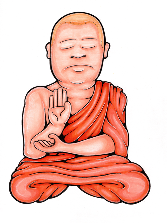 Buddha Bobby Original Artwork  – 9"x12"