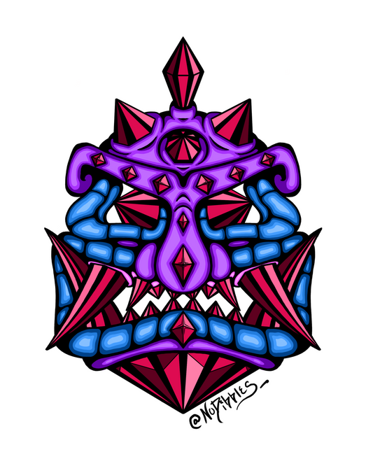 Purple Oni – Premium Hand-Cut Edition (9"x12")