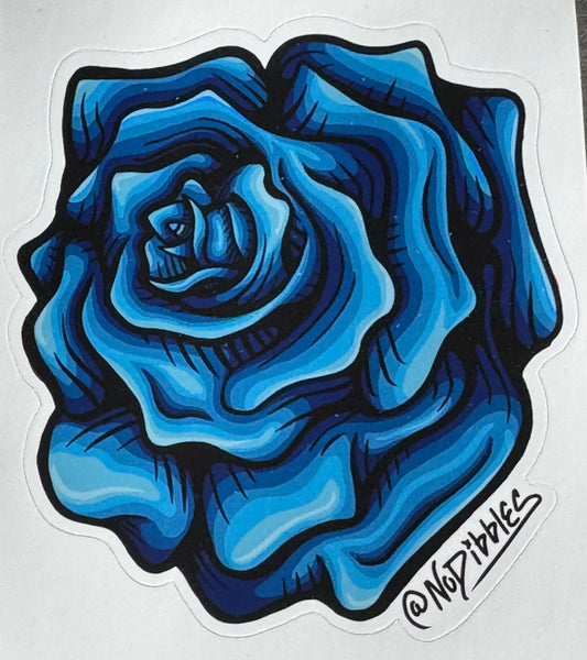 Blue Rose - Art Stickers