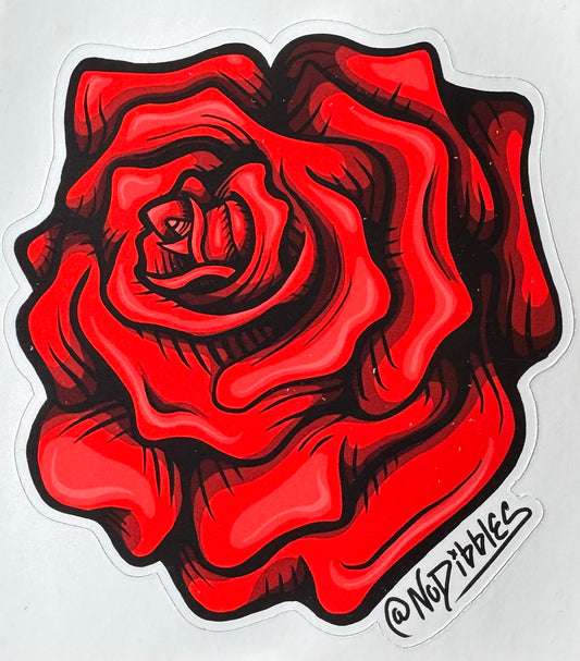 Red Rose - Art Stickers