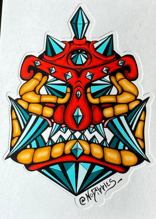 Red Diamond Oni - Art Stickers