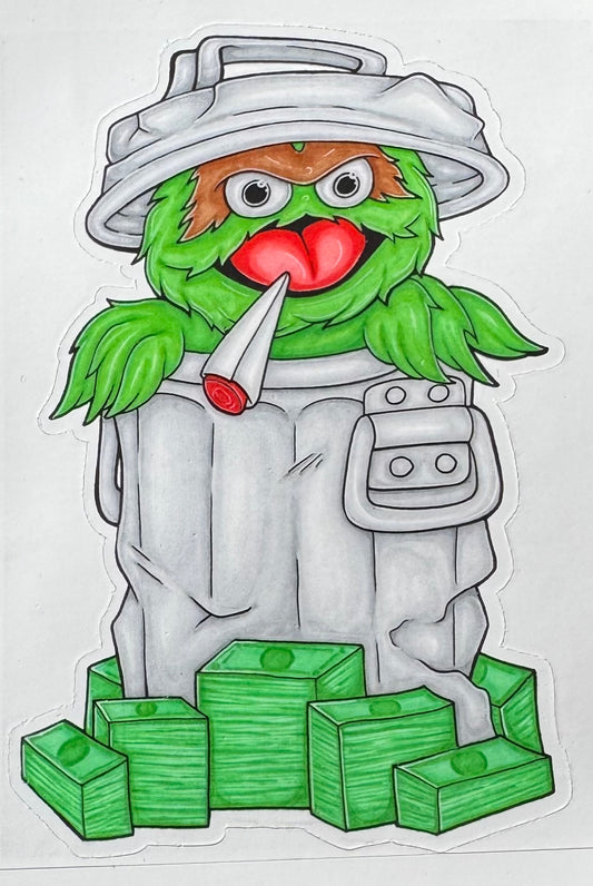 Oscar the Grouch - Art Stickers