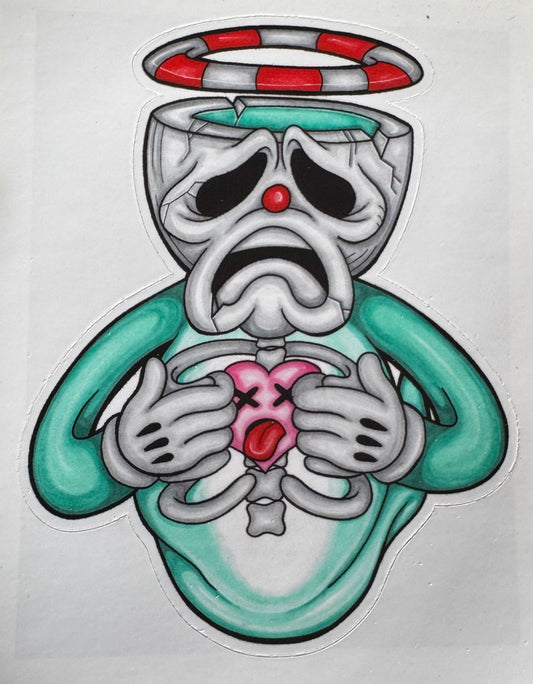 Cup Head Ghost - Art Stickers