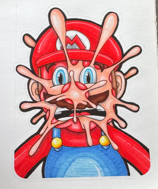 Splat Mario - Art Stickers