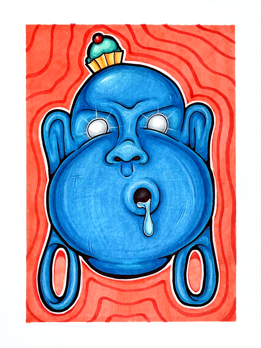 Cupcake King Original Artwork – 9"x12"