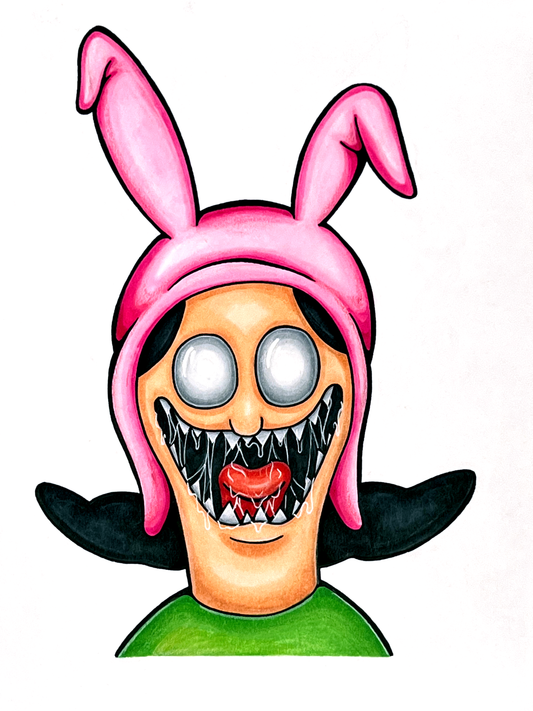 Scary Louise Print – Premium Hand-Cut Edition (9"x12")