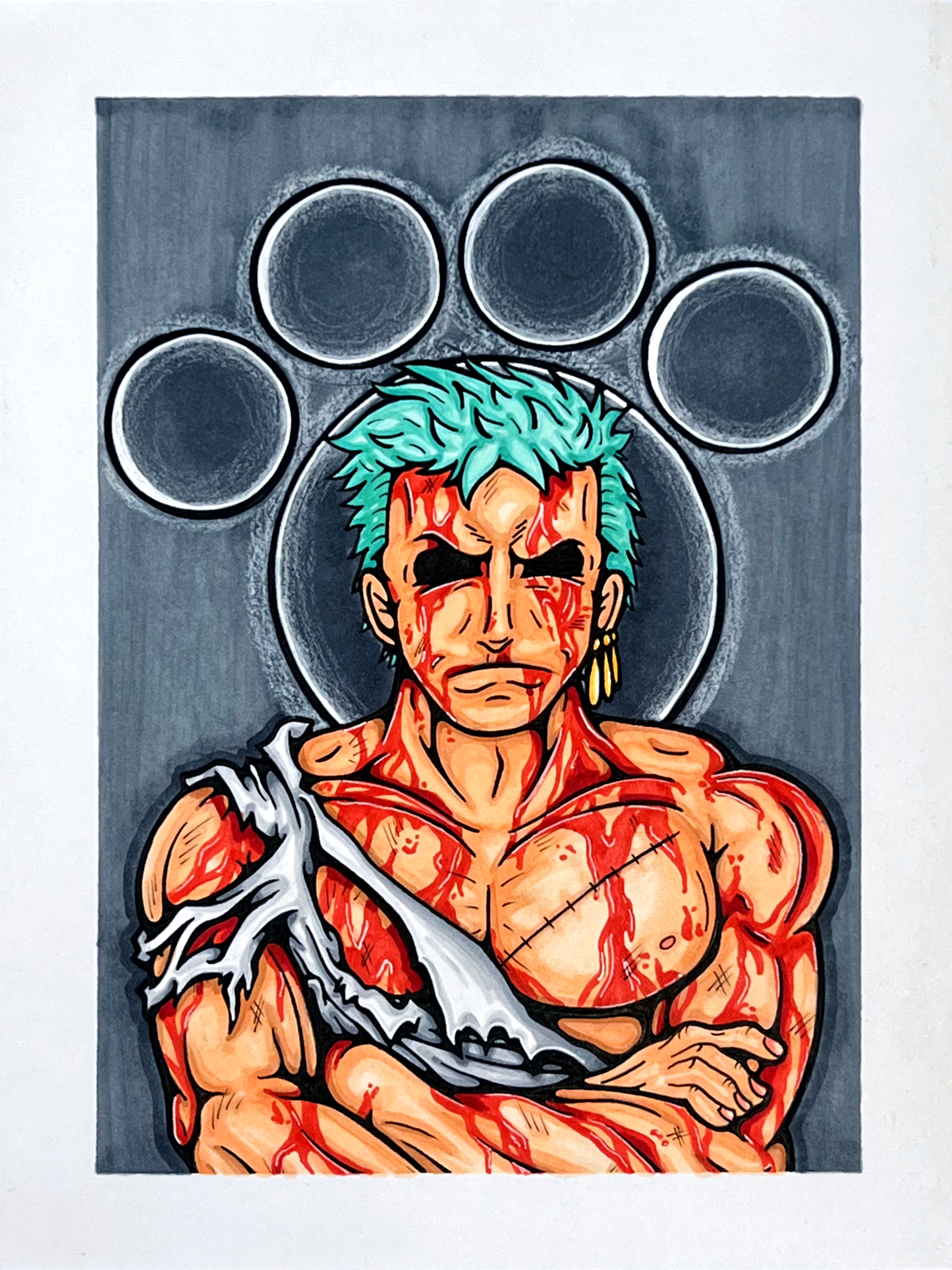 Zoro Art Print – Premium Hand-Cut Edition (9"x12")