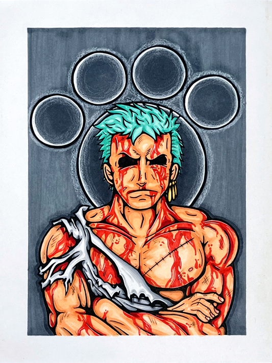 Zoro Art Print – Premium Hand-Cut Edition (9"x12")